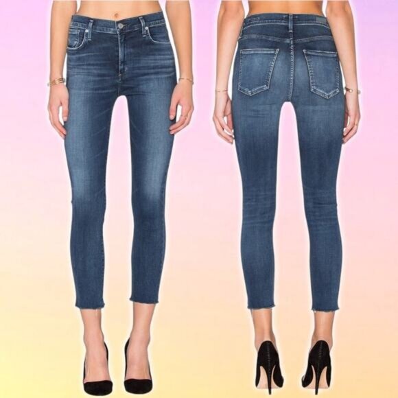 AGOLDE Sophie High Rise Skinny Crop Size 26 Claremont - Picture 1 of 7